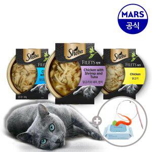 [16+8] 쉬바 필렛 60gx24개 골라담기+고양이낚시대+베베숲물티슈