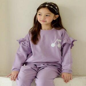 유니프랜드 퍼플체리 상하복세트 아동 겨울 외출복 등원룩