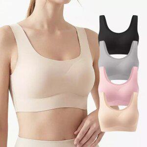 [4개 세트] 컴포트 런닝형 브라탑 4p 노와이어 노라인 무봉제 속옷 이너웨어 스포츠브