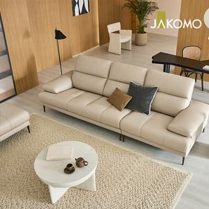 [스툴무료][자코모] 카밍 4인 천연면피 소가죽 소파+스툴