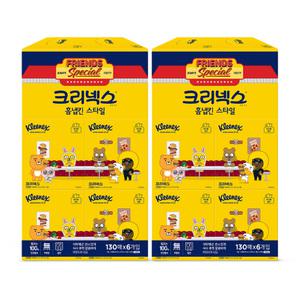 크리넥스 X 카카오프렌즈 홈냅킨 스타일, 130매, 6입, 2개