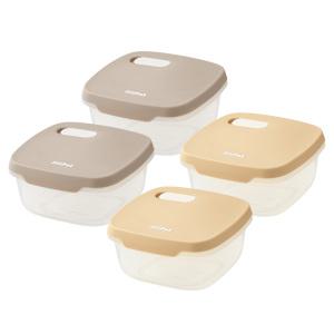 SILIPOT 실리콘 이유식 모던 냉동밥 정사각 4P