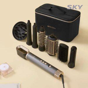 [고급 가죽백 Set]스카이 플래티넘 8in1 에어 브러쉬 헤어 스타일러