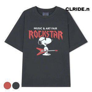 클라이드앤 유니 스누피 그래픽 피그먼트 반팔티셔츠 FPCTS373U