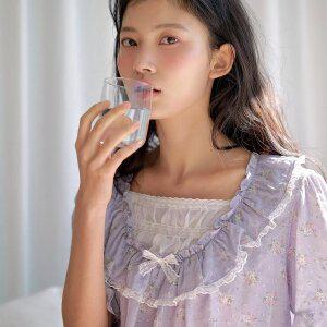 프리나 반팔 투피스 라벤더 (32수)