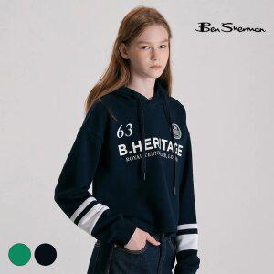 [택가 98,000원] 벤셔먼 여성 테니스 레터링 후드 티셔츠 BNDTS936F