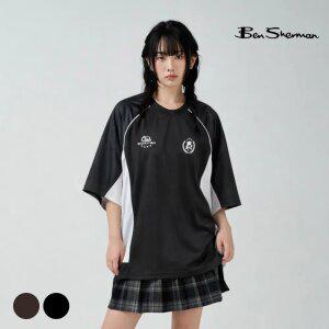 [택가 88,000원] 벤셔먼 우먼 새틴 풋볼 져지 레글런 티셔츠 BOCTS851F