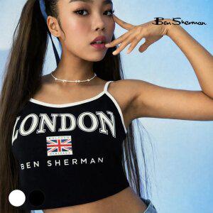 [택가 38,000원] 벤셔먼 여성 런던 배색 나시 티셔츠 블랙 BNBTS714F