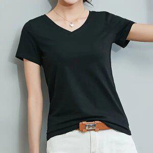 어나더블 엠바 스판 브이넥