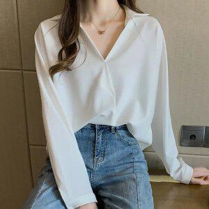 어나더블 크리시 카라 블라우스