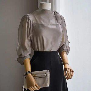 (안나앤모드) A. 세튼 시스루 텐셀 타이 블라우스[셔츠D1202P06]