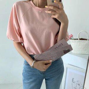 어나더블 로잉 퍼프 코튼 반팔티셔츠