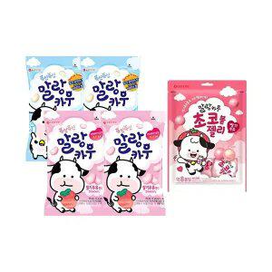 롯데웰푸드 말랑카우 밀크 79g, 2개+말랑카우 딸기 79g, 2개+말랑카우 초코볼젤리 딸기