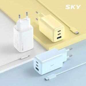 [충전기 BEST] 스카이 필 GaN 큐브 65W PD PPS 4세대 멀티 3포트 초고속 충전기+CtoC