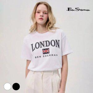 [택가 48,000원] 벤셔먼 여성 런던 크롭 반팔 티셔츠 셋업 BNBTS713F