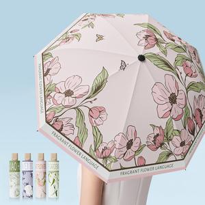 [1+1] 메종플라워 자외선차단 3단 암막우산 양산겸용 (+전용파우치)