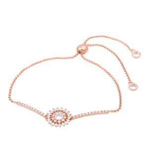 썬플라워 / 14Kgp 여자 패션 볼드 레이어드 로즈골드 체인 예쁜 우정 팔찌