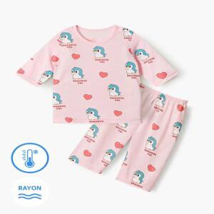 유니프랜드 해피펭귄 쿨레이온 7부내의 아동 유아실내복 여름 간절기 상하세트