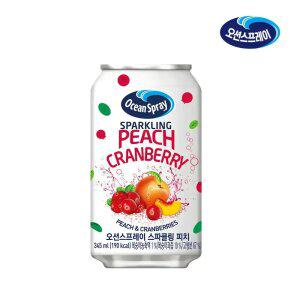 동서음료 오션스프레이 스파클링 피치 345ml × 24캔