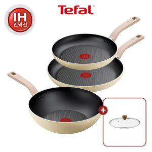 [테팔] 인덕션 데이지 3종(팬24+팬28+웍28)(+우드뚜껑28cm)