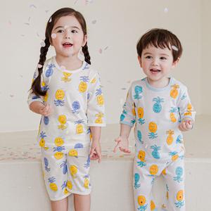 [키키스토리]파인애플(블루,퍼플) 코튼모달 실내복