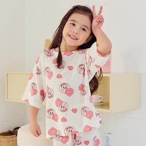 [키키스토리]하트쿠션 7부 루루핏 코튼모달 실내복