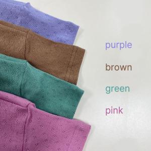 [키키스토리] 아일렛 3부 면 자가드 상하복