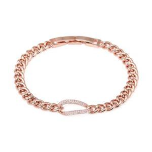 니콜 / 14Kgp 여자 패션 볼드 레이어드 로즈골드 체인 예쁜 우정 팔찌