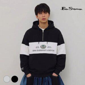 [택가 118,000원] 벤셔먼 테니스 컬러 블록 후드 티셔츠 BNDTS439U