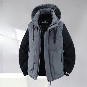 남성 후드 패딩조끼 가을 겨울 캐주얼 따뜻한 조끼