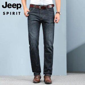 JEEP SPIRIT 남자 청바지 여름 일자핏 스판 캐주얼 슬랙스 팬츠