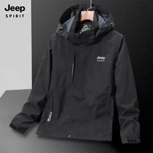 JEEP 지프 재킷 남성 봄/가을 얇은 루즈 캐주얼 윈드브레이커 아웃도어 재킷