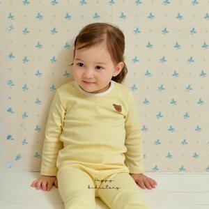 [키키스토리] 곰돌와펜(옐로우) 30수 스판 실내복