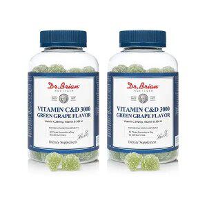 닥터브라이언 비타민C&D 3000 청포도맛 100구미, 2개