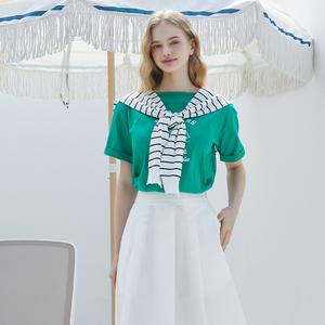 프린트 보트넥 티셔츠 PP2CH584