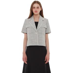 트위드 반소매 자켓 PP2WJ562