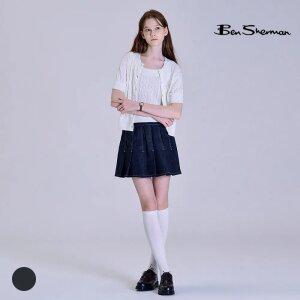 [택가 98,000원] 벤셔먼 우먼 데님 플리츠 스커트 BOBDS711F