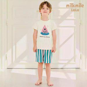 [밀크마일로로] 수줍은수박내의상하세트