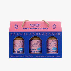 [그린너트] 임페리얼 아몬드버터 크런치 400g 3입 스프레드 선물세트