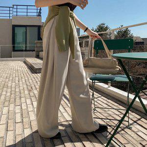 [3단기장/트렌디핏] 사이드라인 와이드 슬랙스