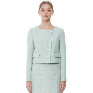 스퀘어넥 트위드 자켓 PP2WJ366