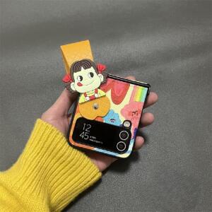 Z플립3 4 Z플립5 케이스 우유 캐릭터 손목밴드