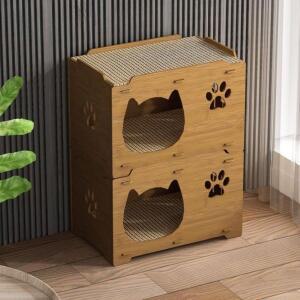 박스집 DIY 스크래쳐 캣하우스 골판지 고양이 하우스형 케이지 반려묘 숨숨집 휴식