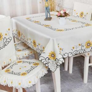6인용 4인 식탁보 테이블보 린넨면 레이스