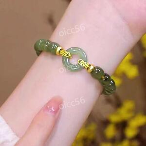신년 특매 연화 옥 여옥 뱅글 천연백옥여성 여성 패션 큐빅팔찌 비휴천연 비취옥 팔찌
