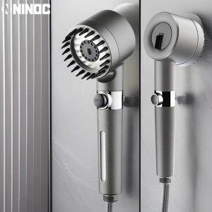 니녹 시그니처 샤워기 헤드 녹물제거 필터 샤워기 온오프 수압조절 화장실 변기 청소건