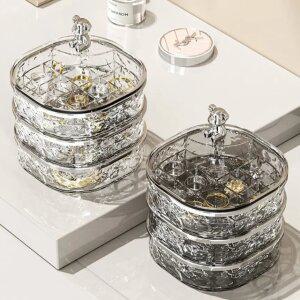 J2K 액세서리 보관함 보석함 회전형 주얼리 인테리어 3단