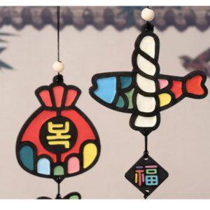 J2K 도어벨 새해 액막이 종 키트 클레이 만들기 풍경 DIY