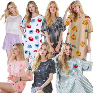 [30%즉시할인] 시원하고 편한 홈웨어/이지웨어/파자마/반팔원피스/반팔세트/반바지/원