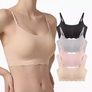 [4개 세트] 컴포트 스트랩 브라탑 4p 끈 조절 노와이어 노라인 무봉제 이너웨어 속옷